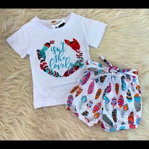 Girls boutique outfit set